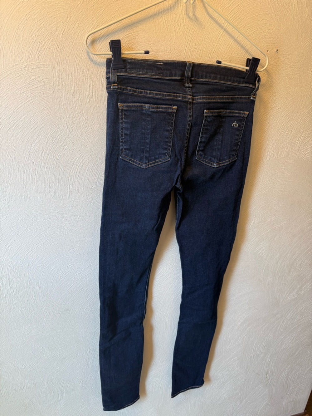 rag & bone High Rise Skinny Jeans Dark Wash Size 26 Ankle Stretch Designer Denim - Picture 2 of 5